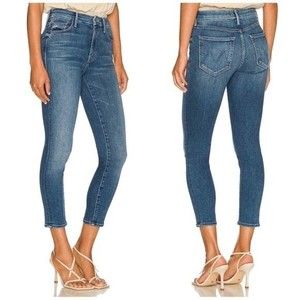 MOTHER Blue Ankle & Cropped Jeans